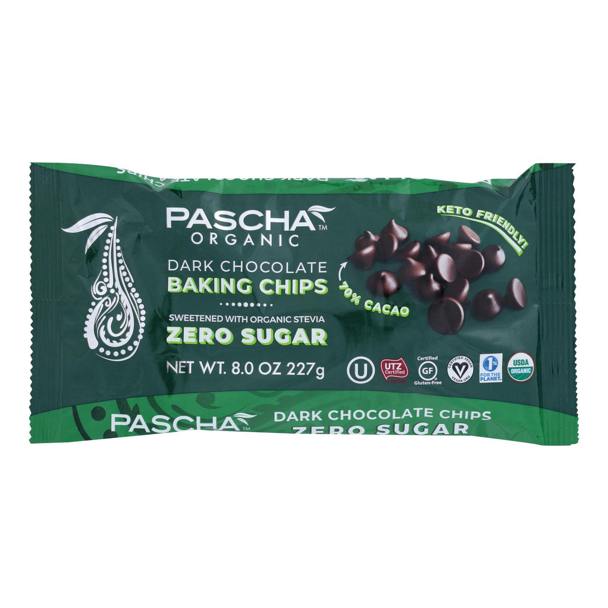 Pascha Premium Baking Chocolate Chips (8 Oz., Pack of 6) - Cozy Farm 