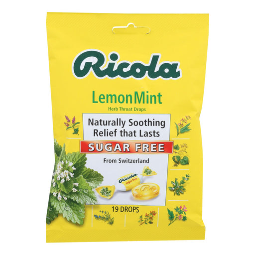 Ricola Sugar-Free Lemon Mint Cough Drops (Pack of 8-19 Ct) - Cozy Farm 