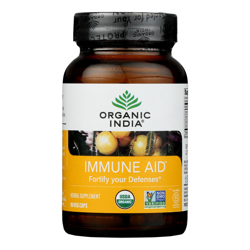 Organic India Immune Aid (Pack of 90 Vcaps) - Cozy Farm 