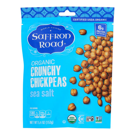 Saffron Road Crispy Sea Salt Chickpeas 5.4 Oz Pack of 6 - Cozy Farm 