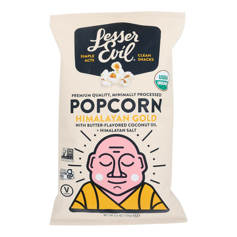 Lesser Evil Organic Himalayan Gold Popcorn, 4.6oz (Pack of 12) - Cozy Farm 