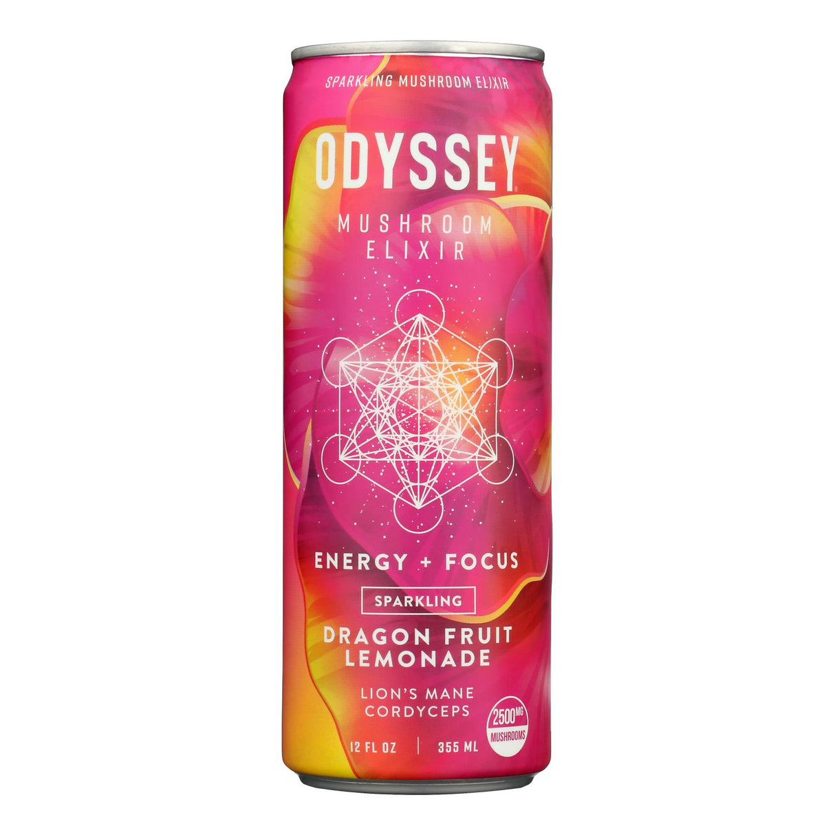 Odyssey Sparkling Energy: Dragonfruit Lemonade, 12oz Can, Pack of 12 - Cozy Farm 