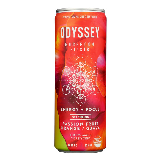 Odyssey Sparkling Energy Passion Orange Guava (12-Pack of 12 Fl Oz) - Cozy Farm 