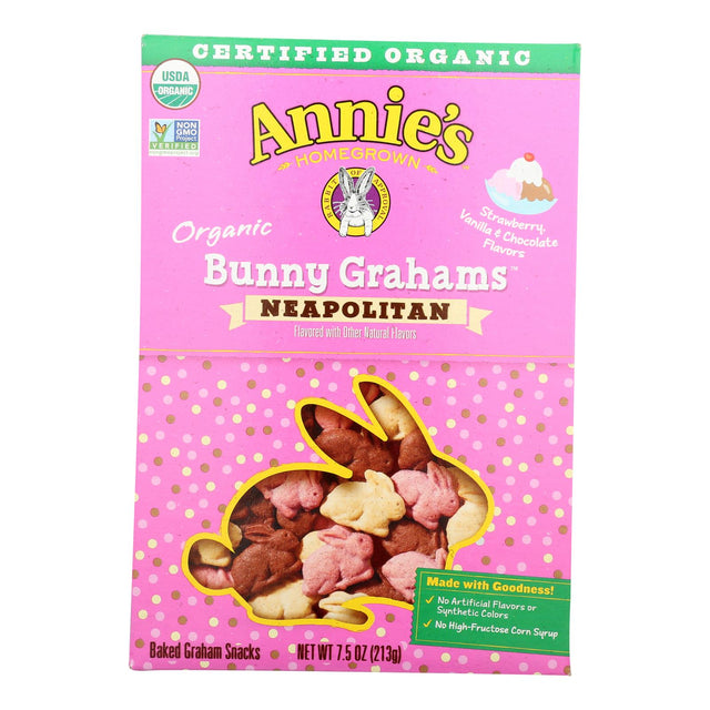 Annie's Homegrown Neapolitan Bunny Crackers (12 Pack, 7.5 oz Boxes) - Cozy Farm 