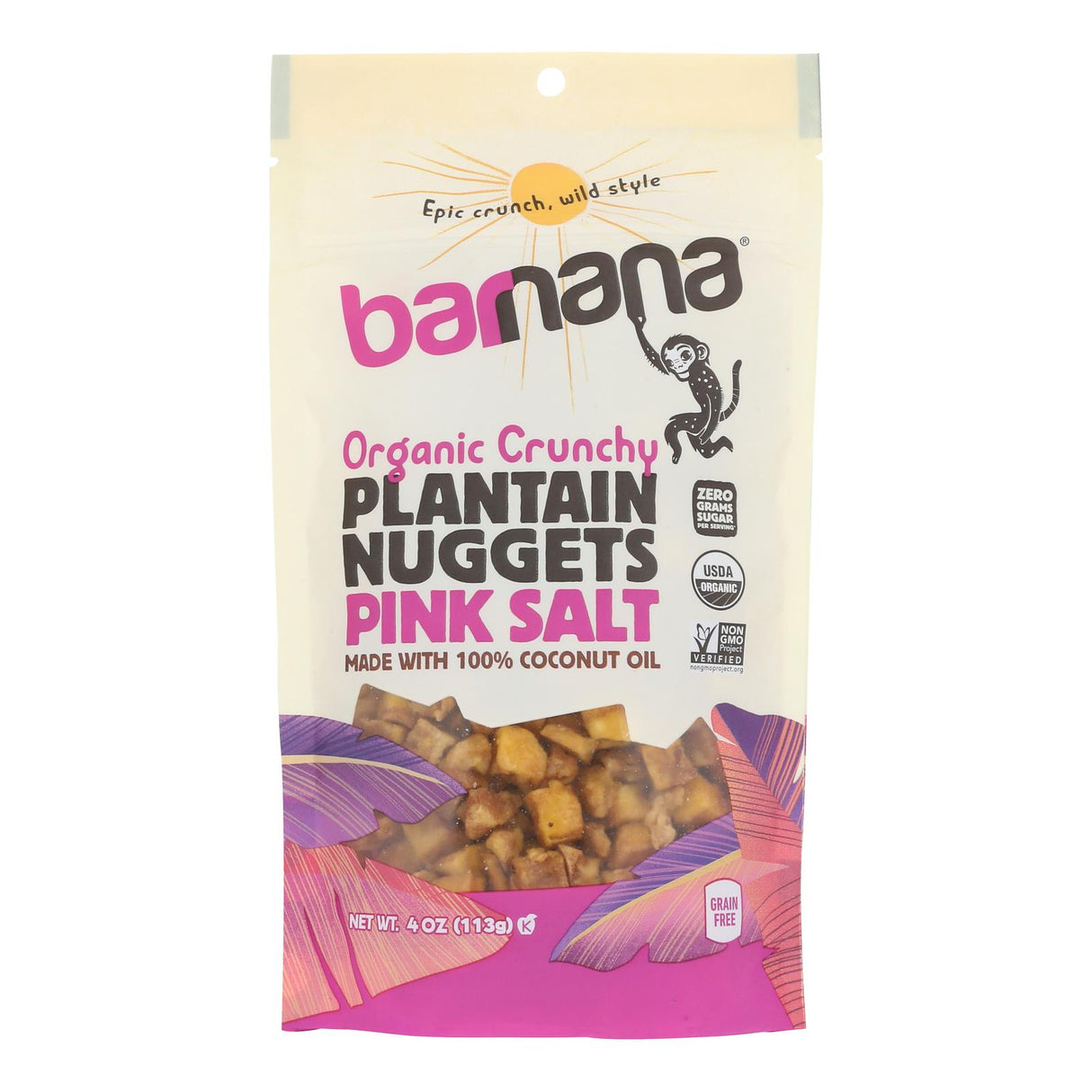 Barnana Plantain Nugs with Pink Salt (Pack of 6 - 4 oz Bags) - Cozy Farm 