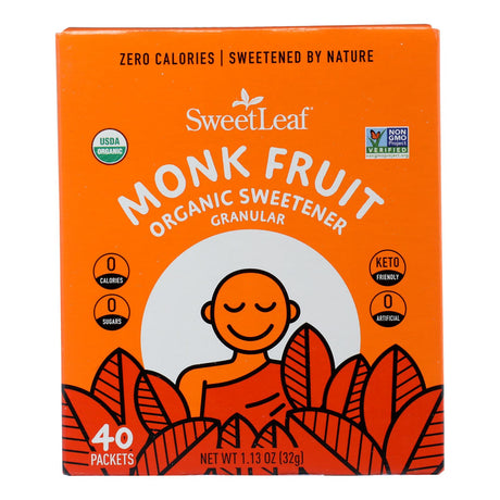 Sweet Leaf Sweetener Monkfruit Powder - 40 Packets (1.13 Oz) - Cozy Farm 