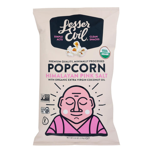 Lesser Evil Himalayan Pink Salt Popcorn (4.6 oz, Pack of 12) - Cozy Farm 
