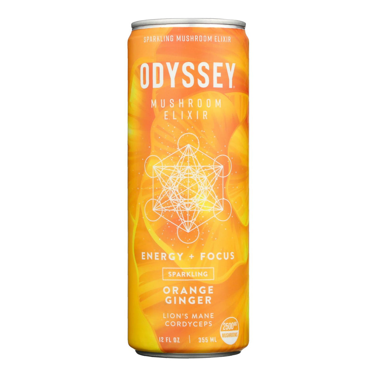 Odyssey Sparkling Energy Orange Ginger, 12 Pack x 12 Fl Oz - Cozy Farm 