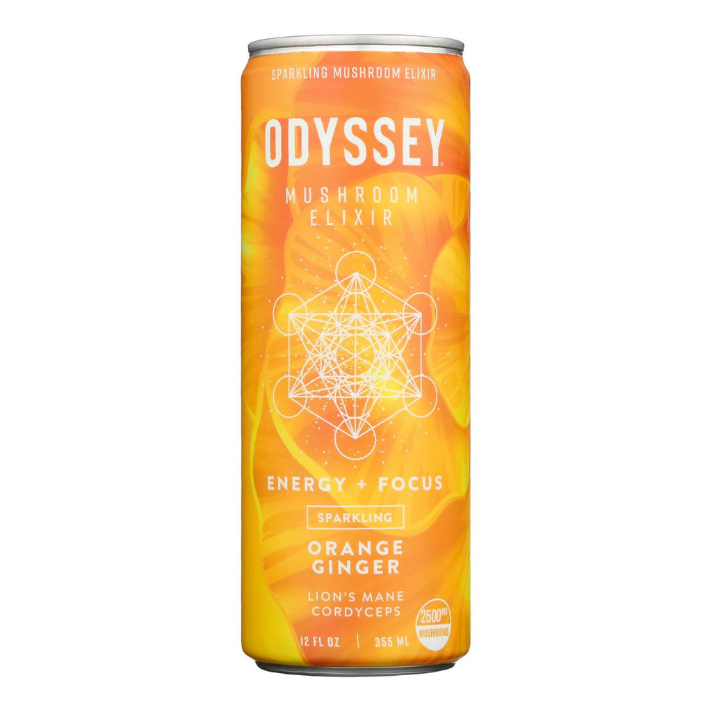 Odyssey Sparkling Energy Orange Ginger (Pack of 12-12 Fl Oz) - Cozy Farm 