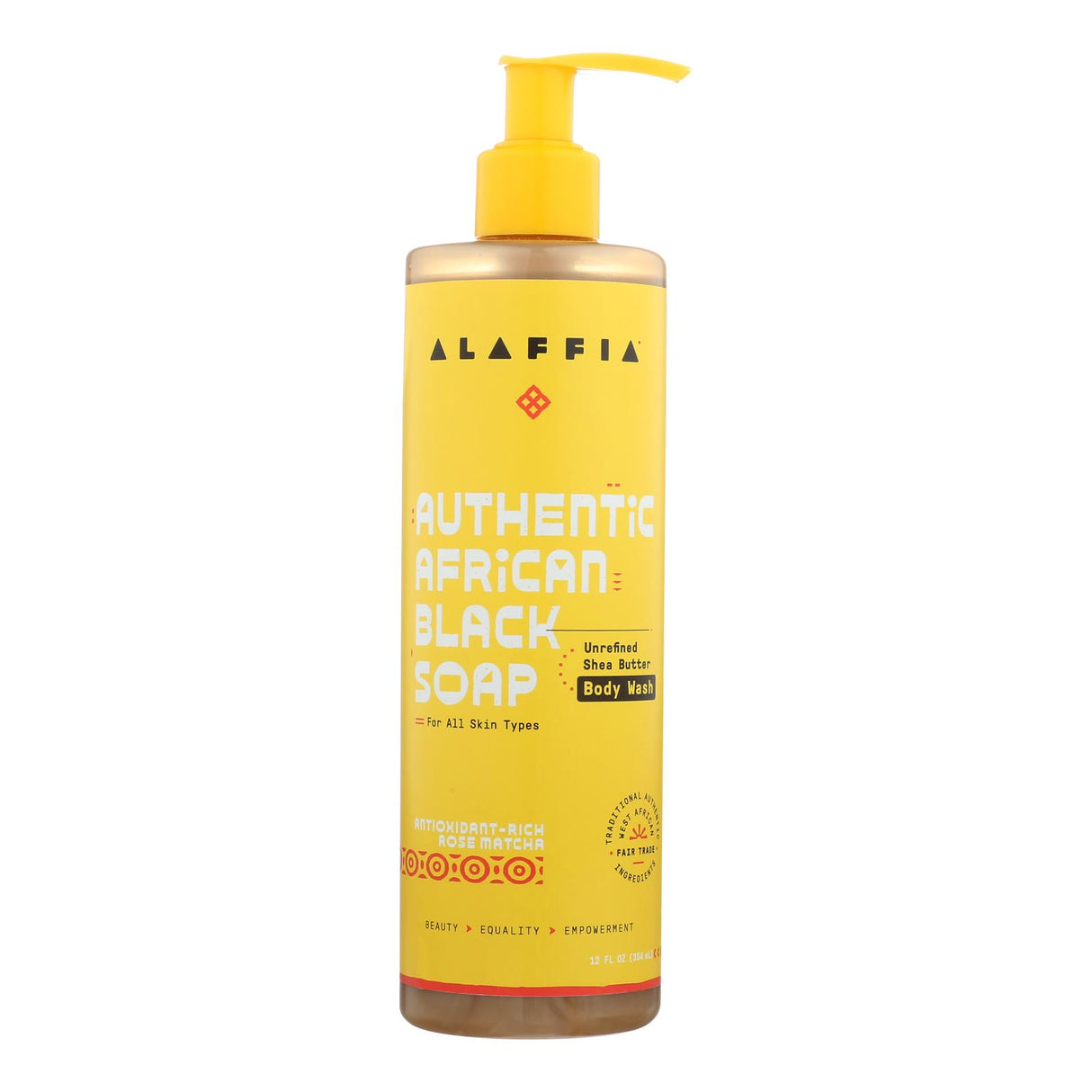 Alaffia Rosemary African Black Body Wash, 12 Fl Oz - Cozy Farm 