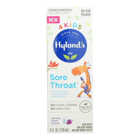 Hyland's Kids Sore Throat Relief Drops Fast-Acting Formula - Cozy Farm 