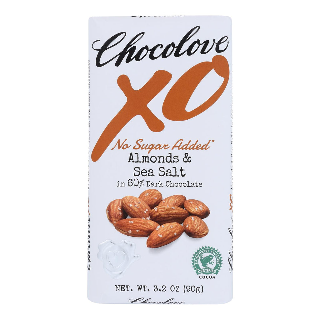 Chocolove - Xo Bar Dark Chocolate Almonds & Sea Salt (Pack of 12) 3.2 Oz - Cozy Farm 