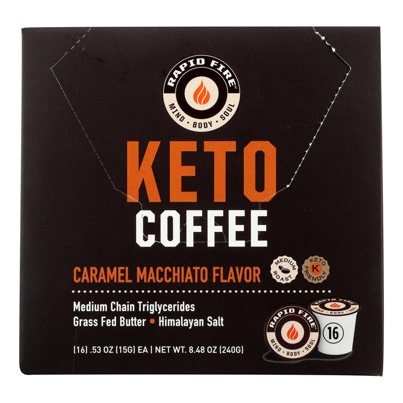 Keto Rapid Fire Coffee Pods: Caramel Macchiato (Pack of 16) - Cozy Farm 