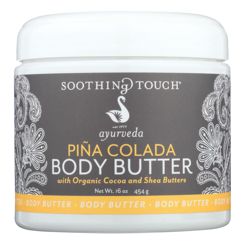 Soothing Touch Body Butter, Indulgent Pina Colada Aroma, Nourishing Hydration for Glowing Skin - 13 Oz - Cozy Farm 