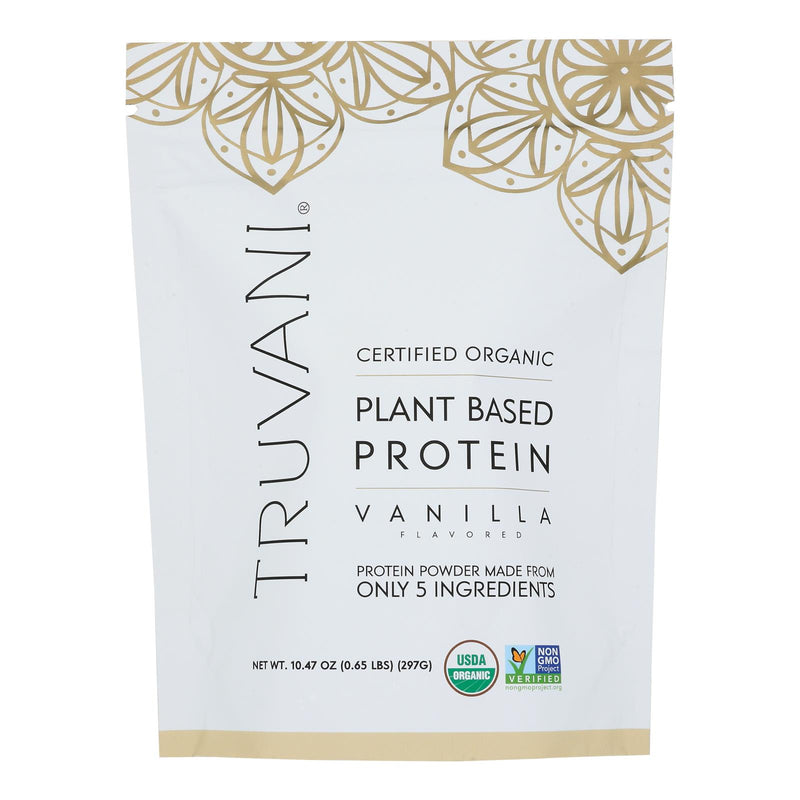 Truvani Vanilla Plant-Based Protein Powder - 10.47 Oz - Cozy Farm 