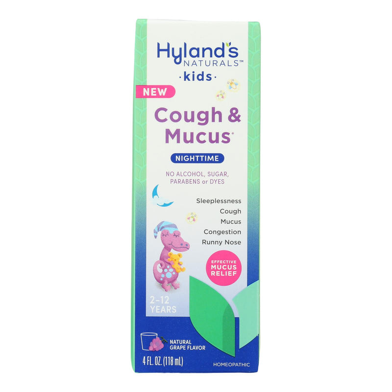 Hyland's Kids Nighttime Cough & Mucus Relief (4 Fl Oz) - Cozy Farm 