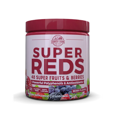 Country Farms Super Reds Powder Mix Berry - 7.1 Oz - Cozy Farm 