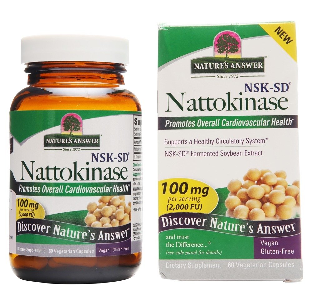 Nattokinase 100mg | 60 Capsules | Nature's Answer - Cozy Farm 