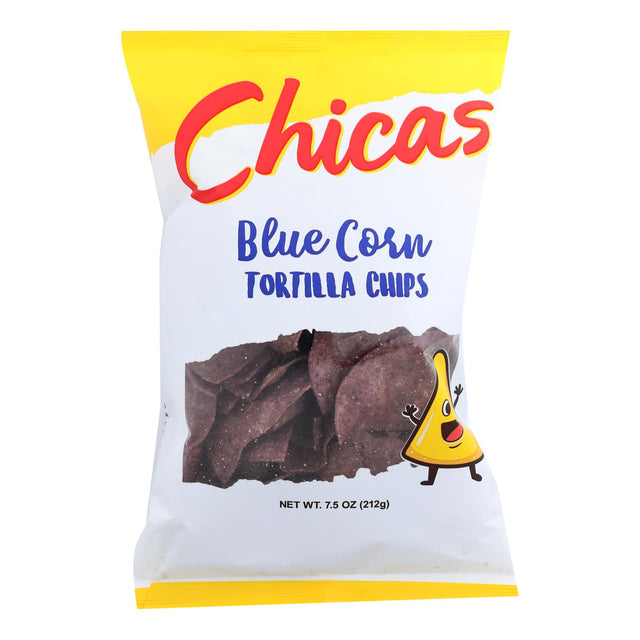 Chicas Chips Tortilla Blue Corn - 7.5 Oz (Case of 9) - Cozy Farm 