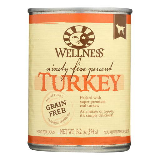 Wellness Pet Products Canned Dog Food - 95% Turkey (Pack of 12) - 13.2 Oz - Cozy Farm 