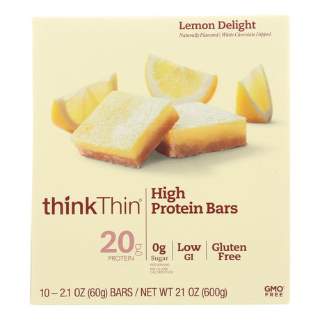 Thin Lemon Delight High Protein Bars, 10 Pack, 2.1 Oz Each - Cozy Farm 