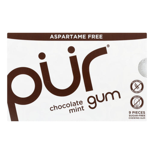 Pur Gum Gum - Chocolate Mint - Case Of 12 - 9 Count - Cozy Farm 