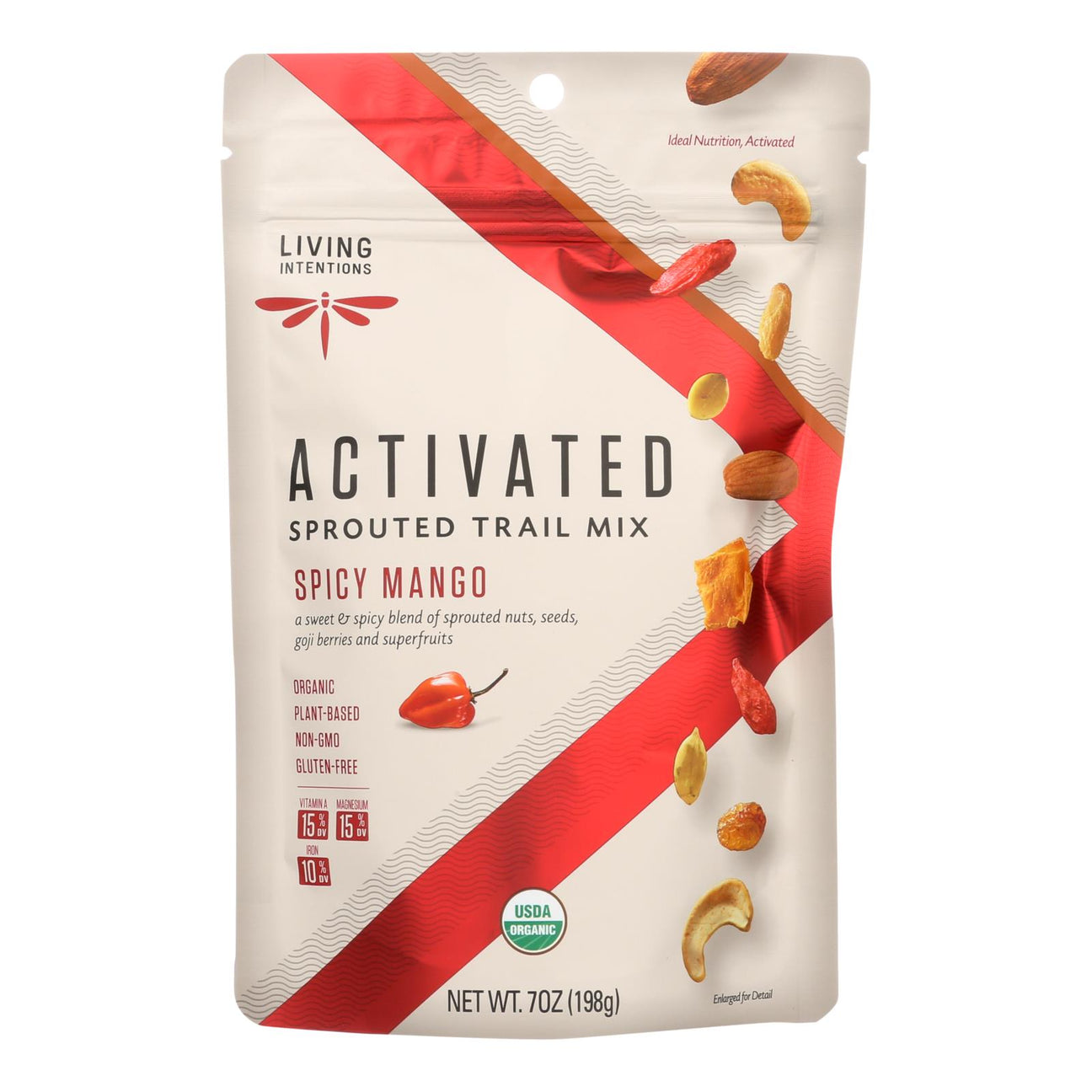 Living Intentions Trail Mix, Mango Goji Fire - 7 Oz, Pack of 6 - Cozy Farm 