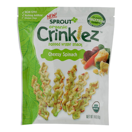 Sprout Crinklez Cheddr Spnch (Pack of 6) 1.48 Oz - Cozy Farm 