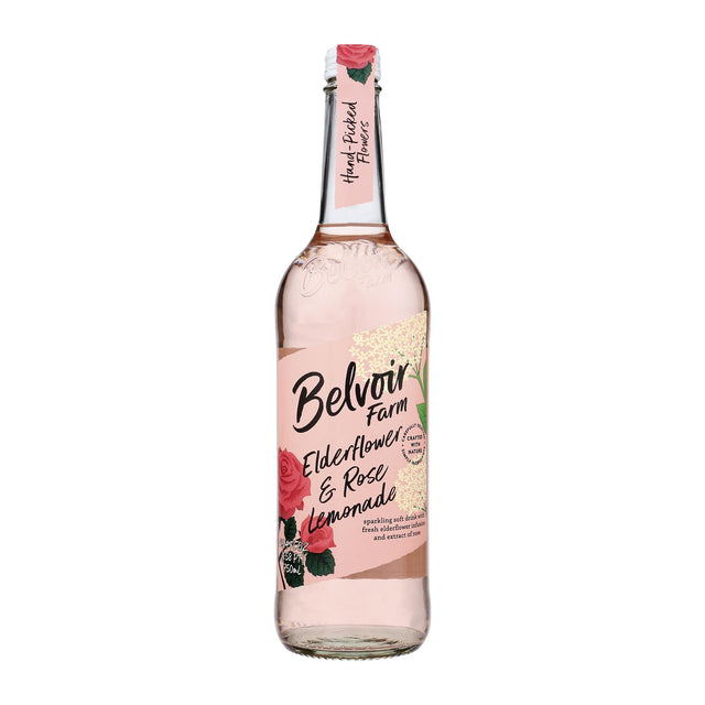 Belvoir Organic Elderflower & Rose Lemonade, 6 Pack, 25.4 Fl Oz - Cozy Farm 