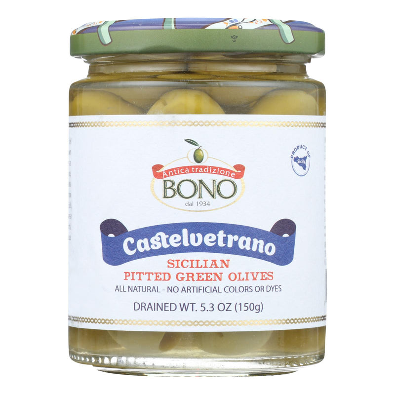 Bono Pitted Green Olives | 5.3 Oz (Pack of 6) - Cozy Farm 