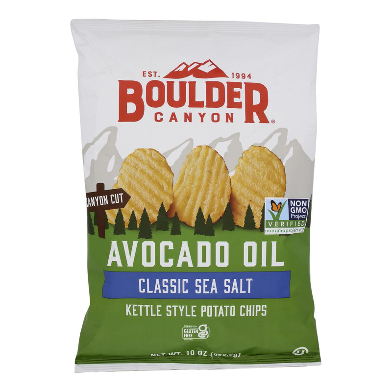 Boulder Canyon Natural Foods Kettle-Connected Avocado Sea Salt Chips (Pack of 12) 10 Oz - Cozy Farm 