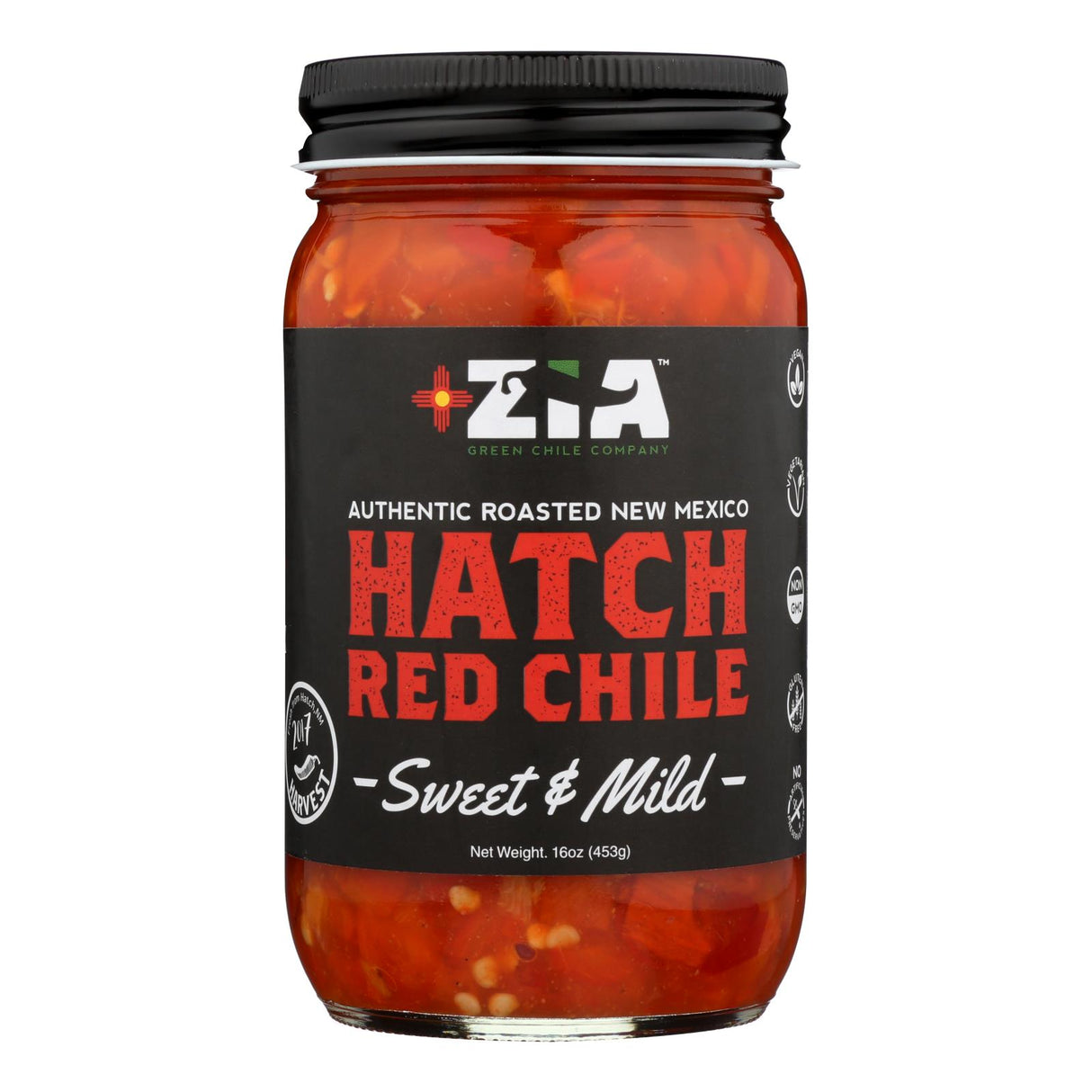Zia Green Chile Company Red Hatch Sweet Mild Chile Peppers (Pack of 6) 16 Oz - Cozy Farm 