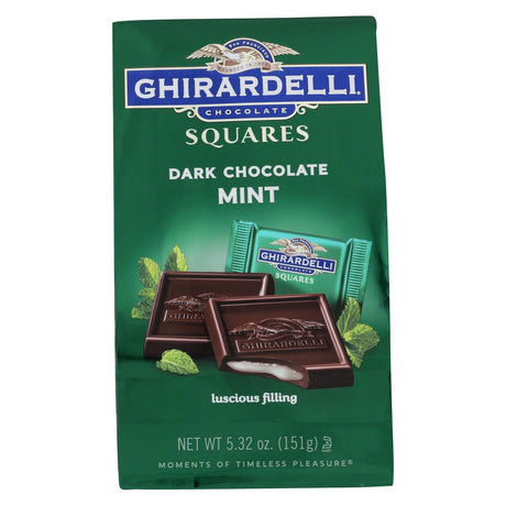 Ghirardelli Dark Chocolate Mint Squars (Pack of 6) - 5.32 Oz - Cozy Farm 