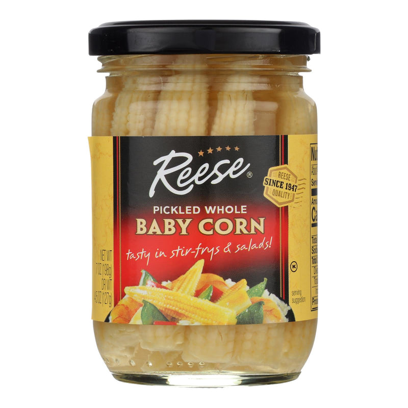 Reese Pickled Whole Baby Corn (Pack of 12) 7 Oz - Cozy Farm 