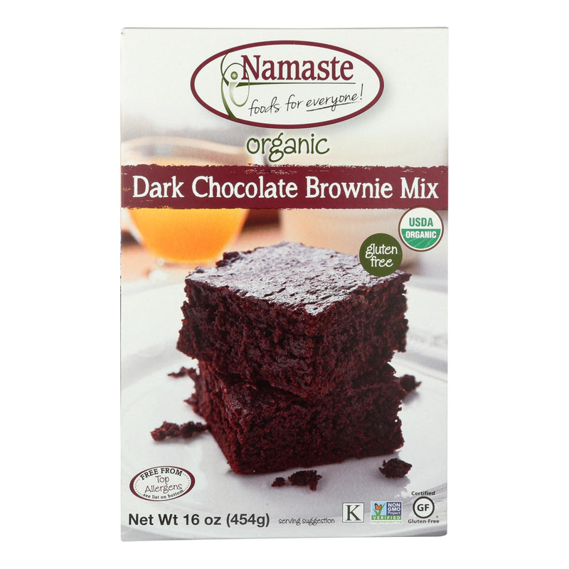 Namaste Foods - Brownie Mix Dark Choc Gluten Free (Pack of 6) 16 Oz - Cozy Farm 