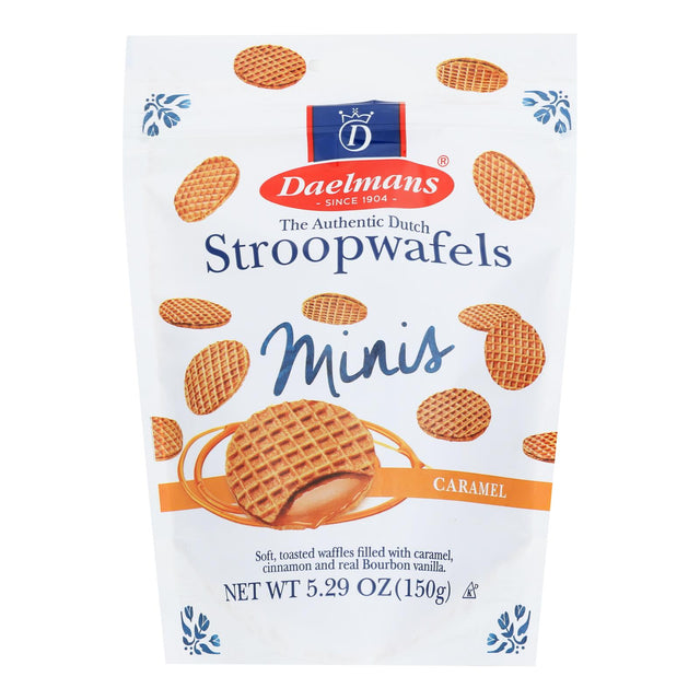 Daelmans Caramel Mini Stroopwafels - 5.29 Oz (Pack of 10) - Cozy Farm 