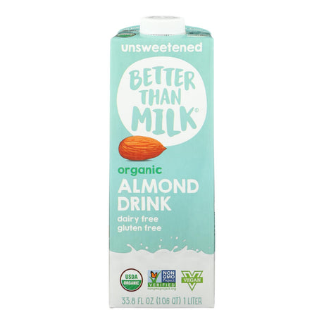 Better Than Milk - Unsweetened Almond Drink (Pack of 6 - 33.8 Fl Oz) - Cozy Farm 