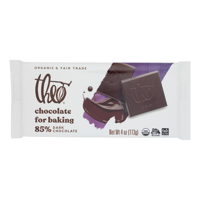 Theo Chocolate Baking Bar (Pack of 10) - 85% Dark Chocolate - 4 Oz. - Cozy Farm 
