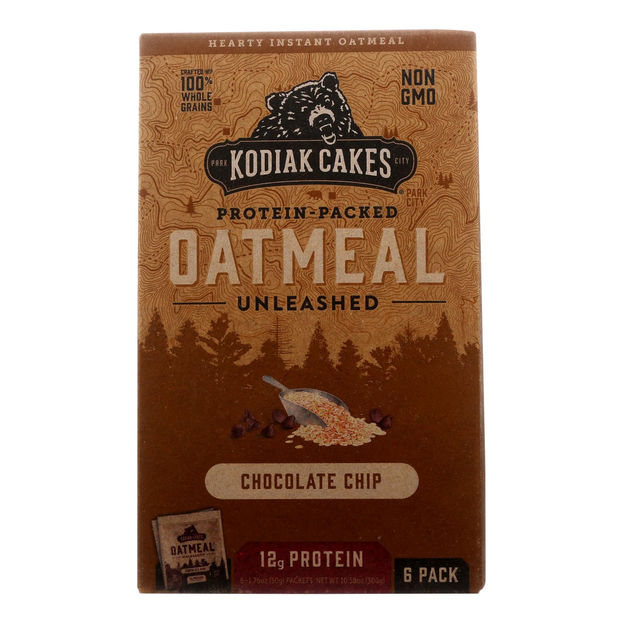 Kodiak Cakes Chocolate Chip Oatmeal (Pack of 6, 1.76 oz. Each) - Cozy Farm 