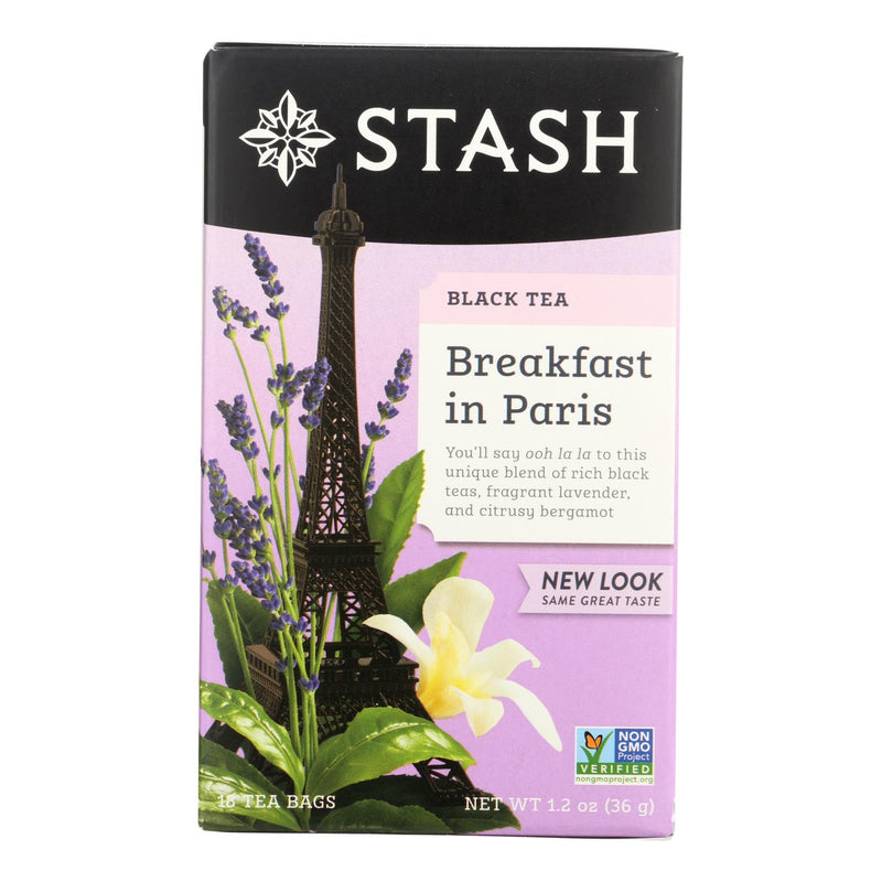Stash Tea Black Tea - Breakfast In Paris (Pack of 6) 18 Bags - Cozy Farm 
