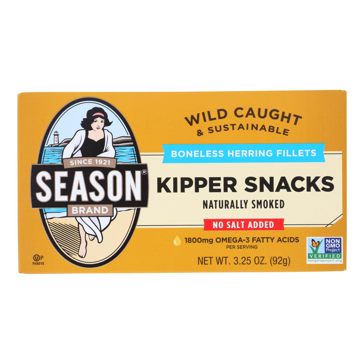 Season Fish Kipper Snacks - 3.25 Oz (Case of 12) - Cozy Farm 