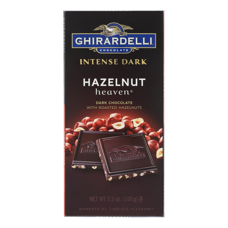 Ghirardelli Chocolate Intense Dark Hazelnut Hvn Bars (Pack of 12) - 3.5 Oz - Cozy Farm 