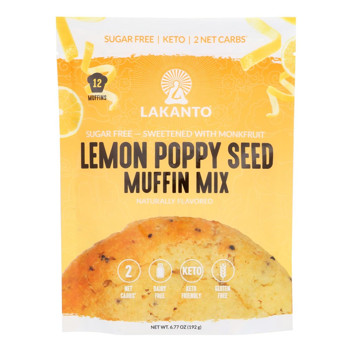 Lakanto Lemon Poppyseed Mix Muffin (8-Pack of 6.77oz Bags) - Cozy Farm 