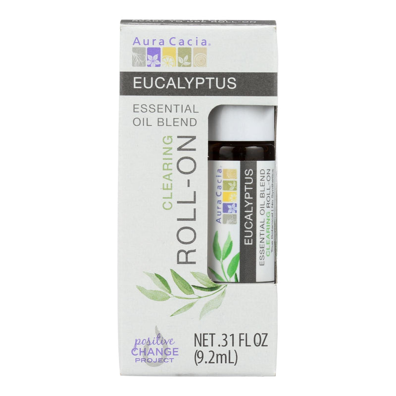 Aura Cacia Roll-On Essential Oil Eucalyptus (0.31 oz, Pack of 4) - Cozy Farm 