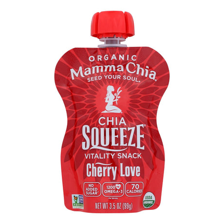 Mamma Chia Organic Chia Squeeze: Cherry Beet - 3.5 Oz (Pack of 16) - Cozy Farm 