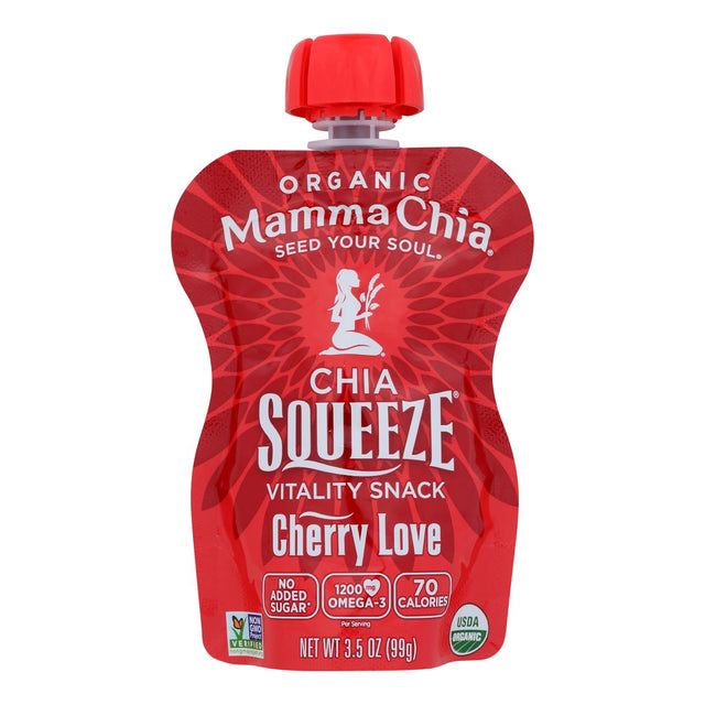 Mamma Chia Organic Chia Squeeze: Cherry Beet - 3.5 Oz (Pack of 16) - Cozy Farm 