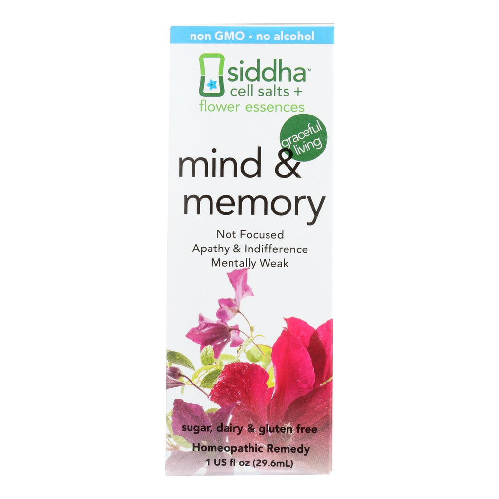 Siddha Cell Salts + Flower Essentials Mind & Memory  - 1 Fl Oz - Cozy Farm 