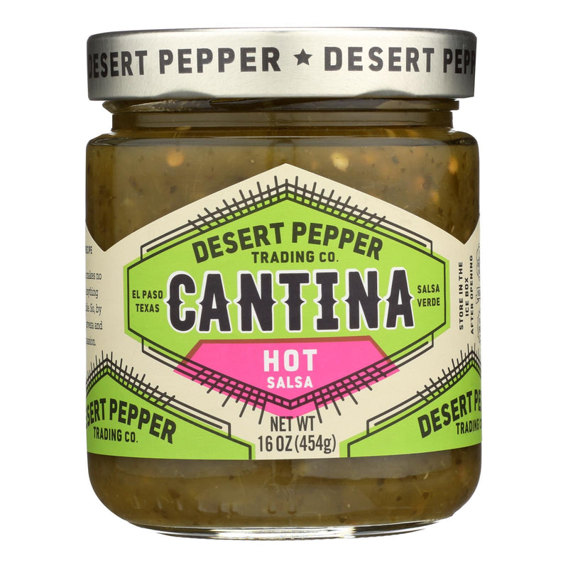 Desert Pepper Trading - Salsa Cantina Hot Green (Pack of 6) 16 Oz - Cozy Farm 