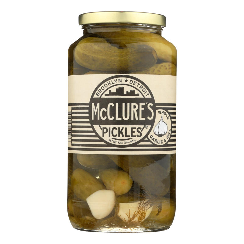 McClure's Pickles (Pack of 6) - Whole Garlic Dill Pickles - 32 Oz - Cozy Farm 