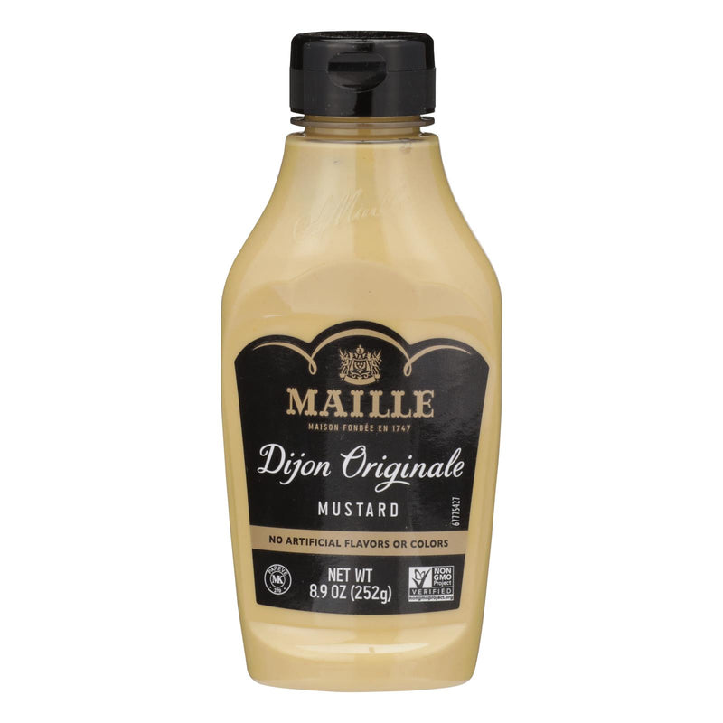 Maille Original Dijon Mustard Squeeze, Pack of 6 - 8.9 Fl Oz Each - Cozy Farm 